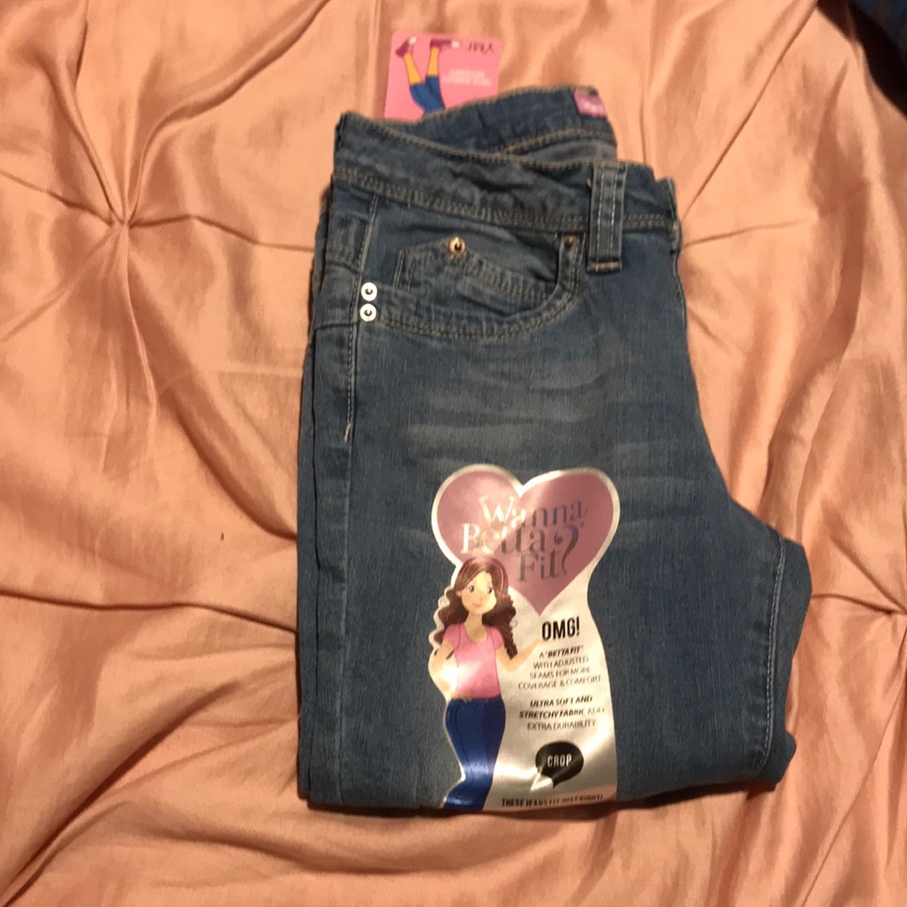 Girls denim capris